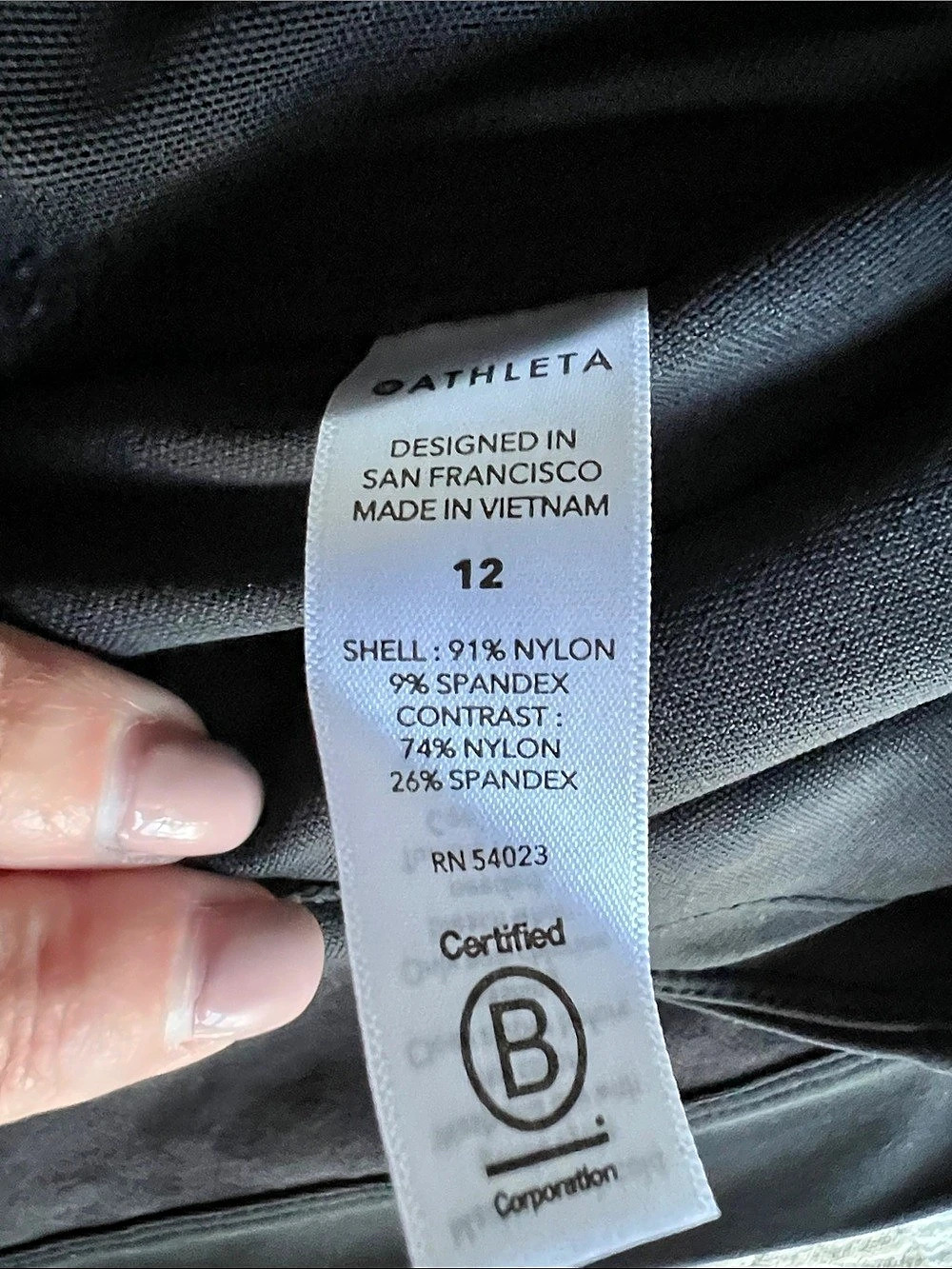 Athleta Headlands Hybrid Tight Black High-Rise Leggings Size 12 NWT - Picture 9 of 12